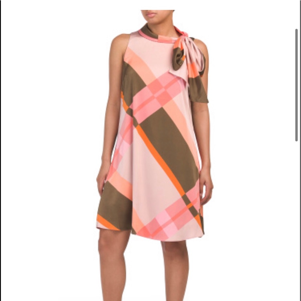 NWT London times tie neck swing dress